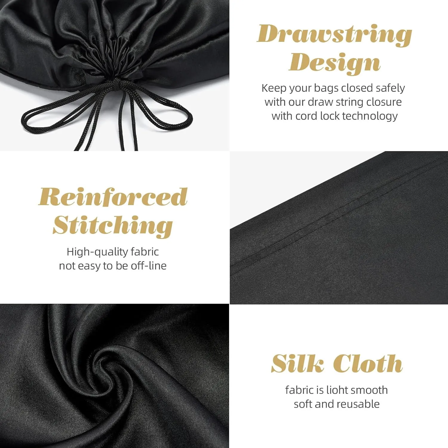 12 Pack Dust Bags for Handbags Travel Storage Pouch Silk Cloth Bag With Drawstring Large Storage Pouch for Handbag Purse Shoes Boots