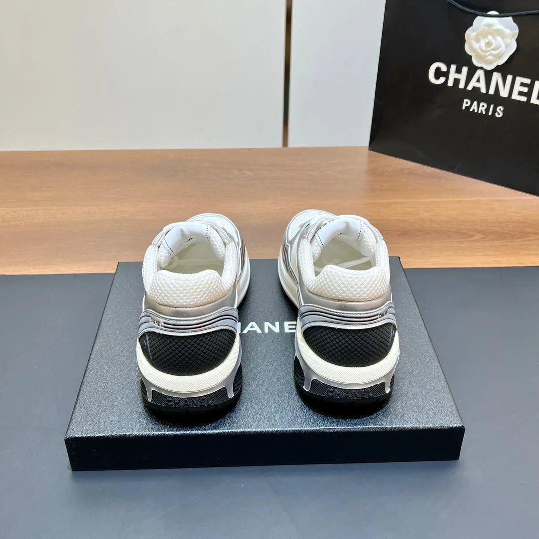149838 Last-minute opportunity Logo White In Service-focused CHANEL Mesh Fabric Sneaker Print