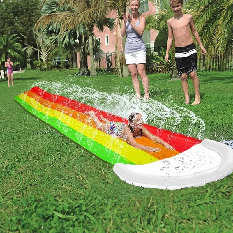 16ft Rainbow Inflatable Water Slide with Sprinkler