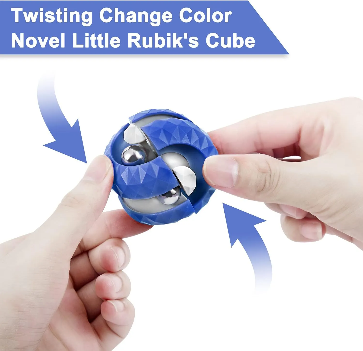 4 Pack Orbit Ball Toy, Fidget Cubes Top Spinning Toy, as Stress Relief Gifts & Creative Decompression Toys, Puzzle Games for Kids Children Adults