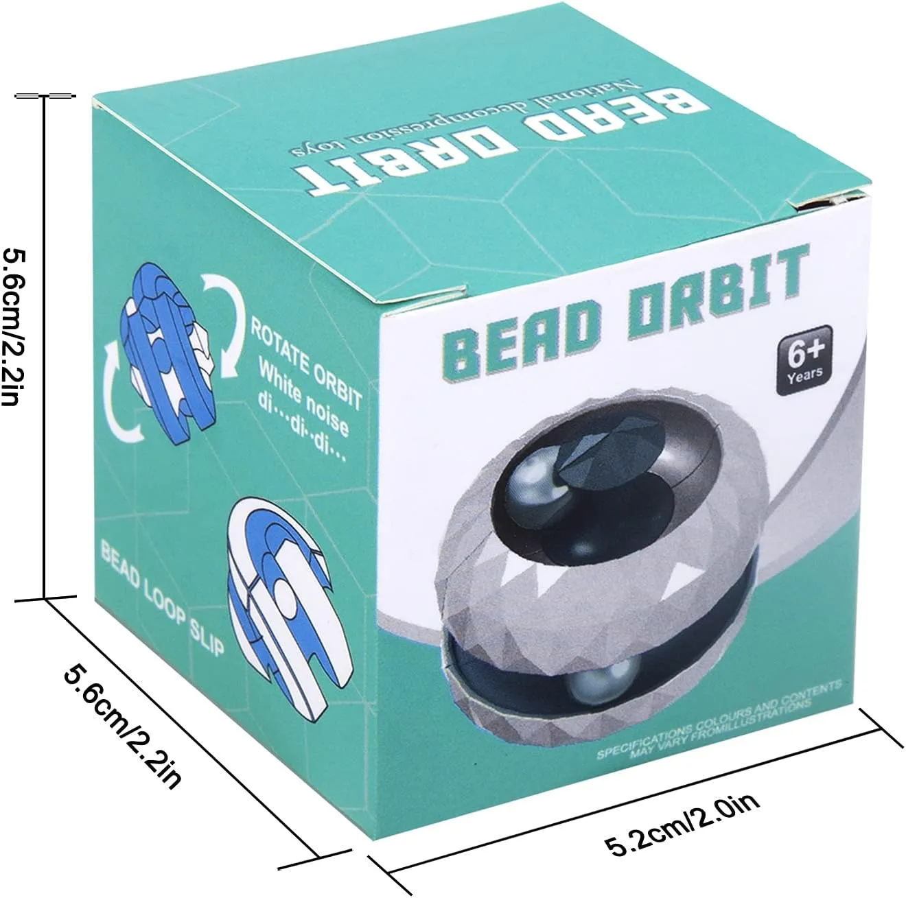4 Pack Orbit Ball Toy, Fidget Cubes Top Spinning Toy, as Stress Relief Gifts & Creative Decompression Toys, Puzzle Games for Kids Children Adults
