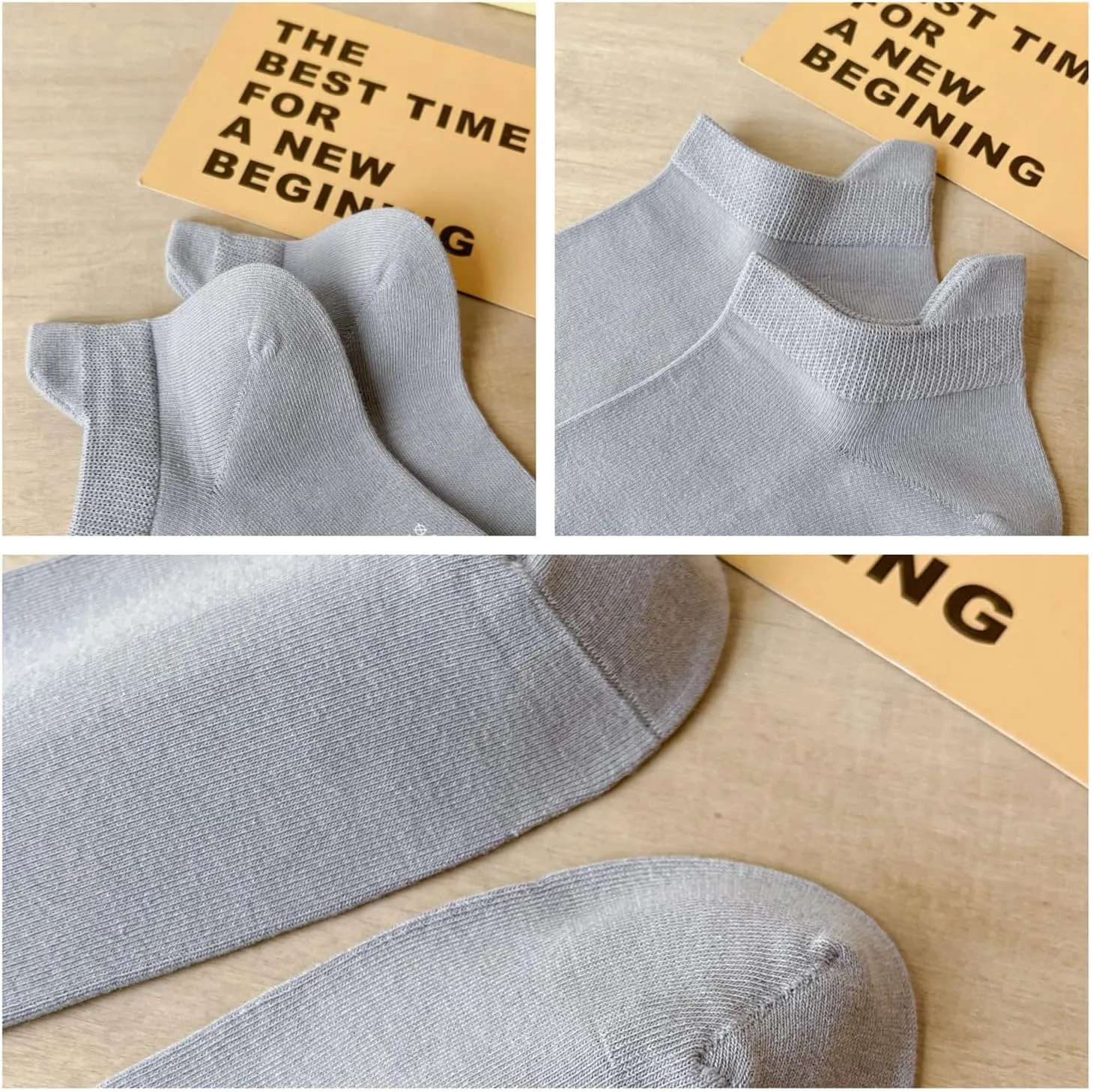 6 Pairs Ankle Socks for Men, Cushioned Low Cut Casual Socks Mens Ankle Socks With Heel Tab Size 7-11