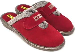 6347 Women's Comfy Slip-On Slide Slippers, Genuine Suede Fuzzy Wool-Like Plush Fleece Lined Clog, Relaxed Fit House Shoes, Indoor/Outdoor, Made in Spain