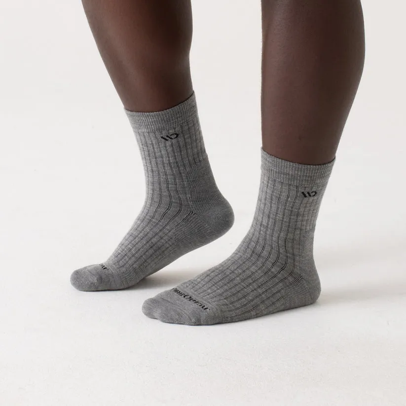 9001 Men's Solid Cushioned Micro Crew Socks by Wide Open Socks