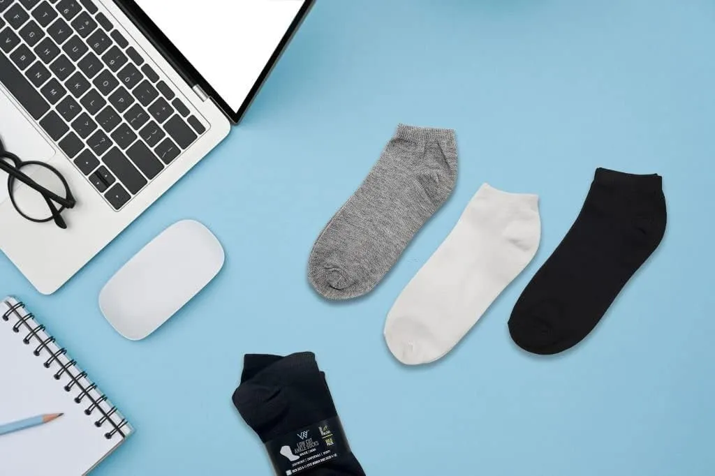 96 Pairs Bulk Ankle Socks for Men & Women, Thin Low-Cut Comfortable Lightweight Polyester Wholesale Pack