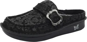 Alegria Women's Brigid Leather Moc Toe Open Back Clog with Heel Cup