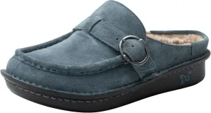 Alegria Women's Brigid Leather Moc Toe Open Back Clog with Heel Cup