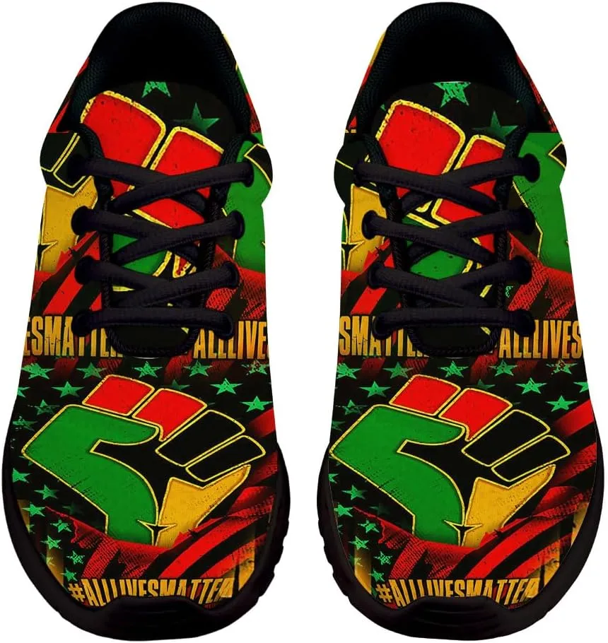 All Lives Matter African American Shoes for Women Men Trail Running Casual Fashion Sneakers Slip-on Tennis Shoes