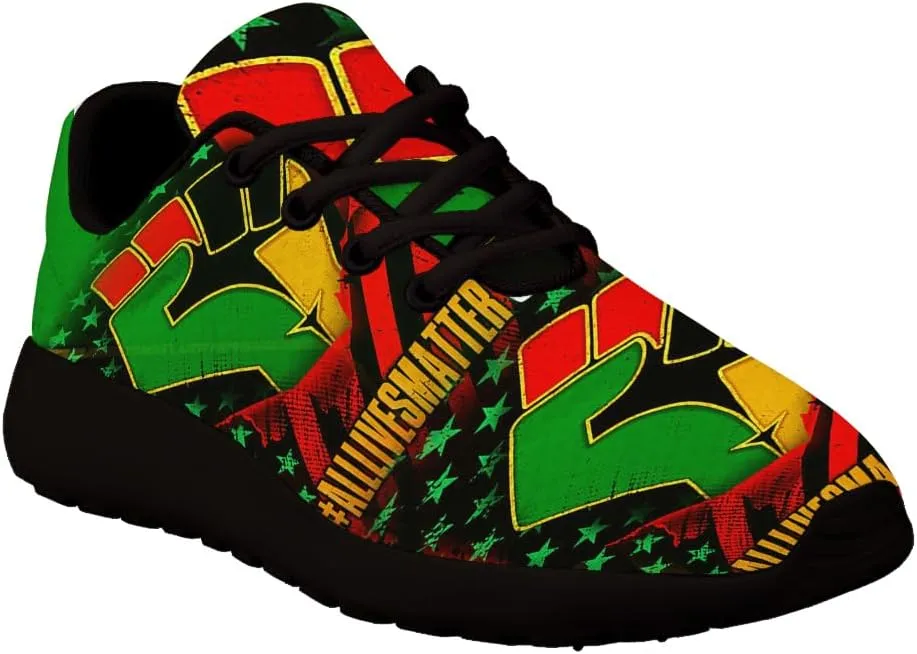 All Lives Matter African American Shoes for Women Men Trail Running Casual Fashion Sneakers Slip-on Tennis Shoes