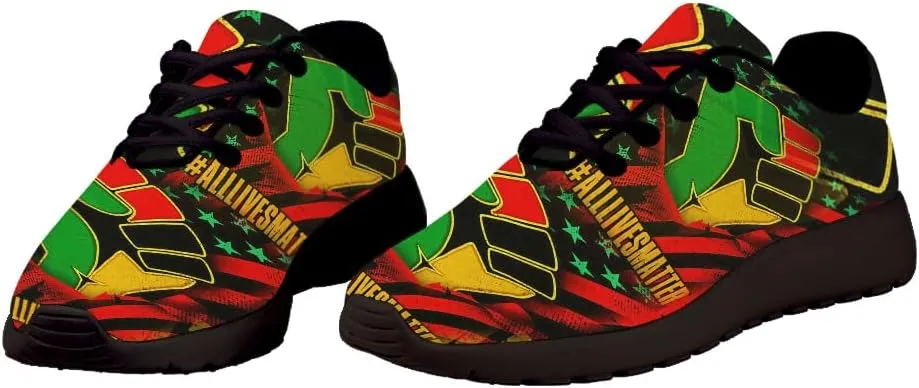 All Lives Matter African American Shoes for Women Men Trail Running Casual Fashion Sneakers Slip-on Tennis Shoes