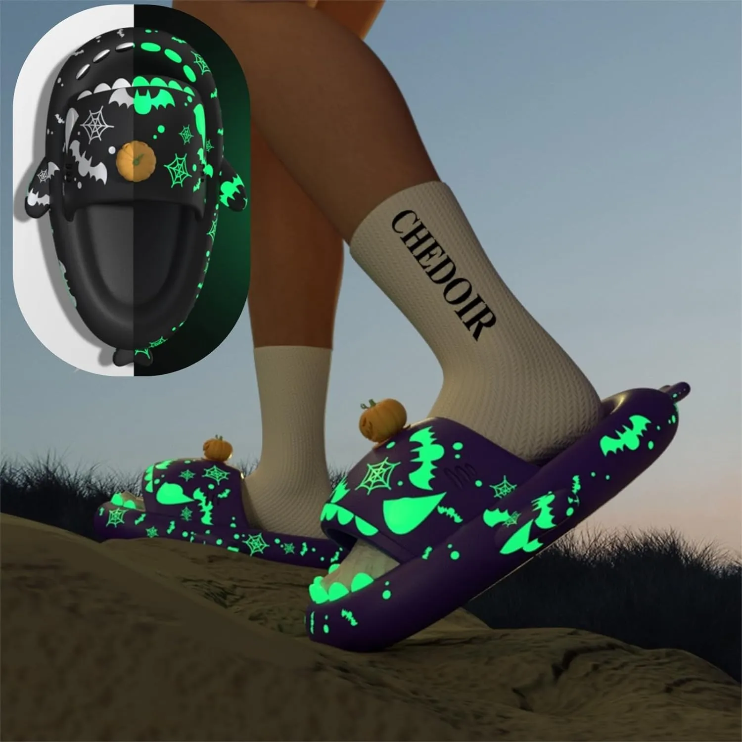 allgala Shark Slides for Women Men and Big Kids Novelty Soft Slippers Open Toe Shark Sandals Cushioned Slides Beach Pool Shower Cruise Slippers with Comfy Cushioned Thick Sole