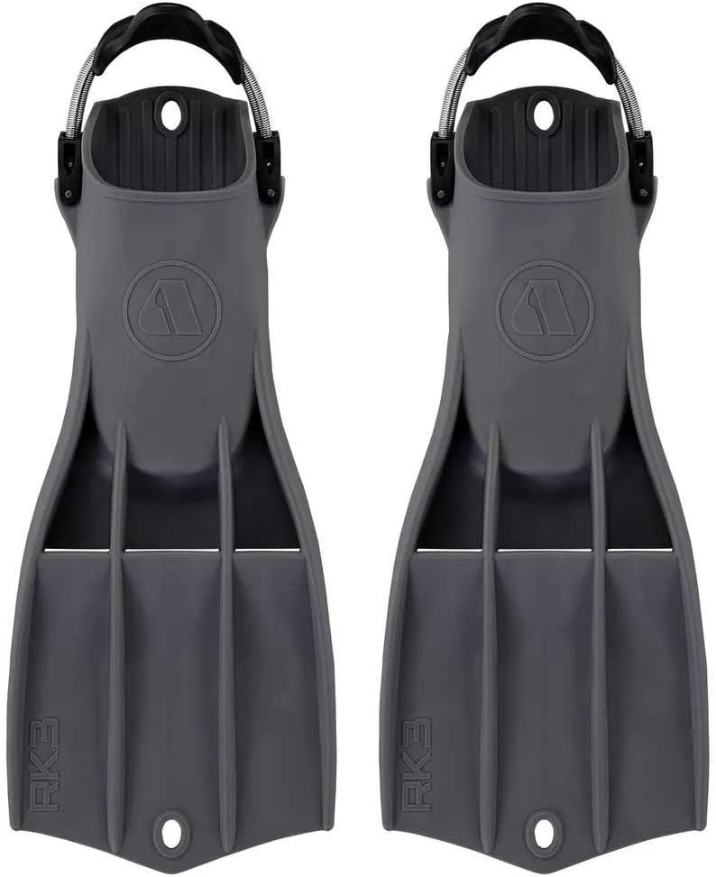 Apeks RK3 HD Fins - Dark Grey, Super Size - Ideal for Dry Suit Diving & Heavy Currents