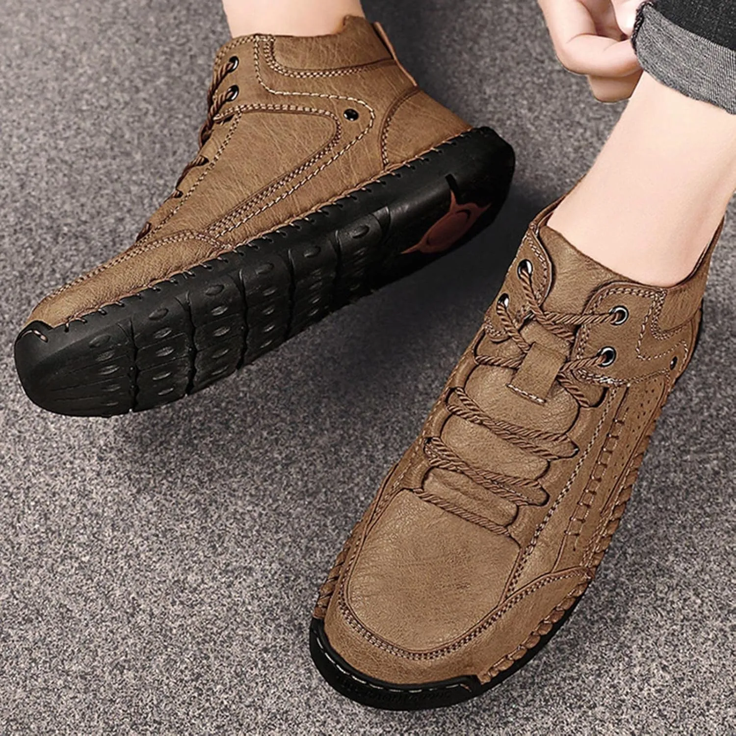 Arch Support Hiking Shoes for Men Lightweight Breathable Slip on Running Shoe Arch Support Sports Shoes for Men