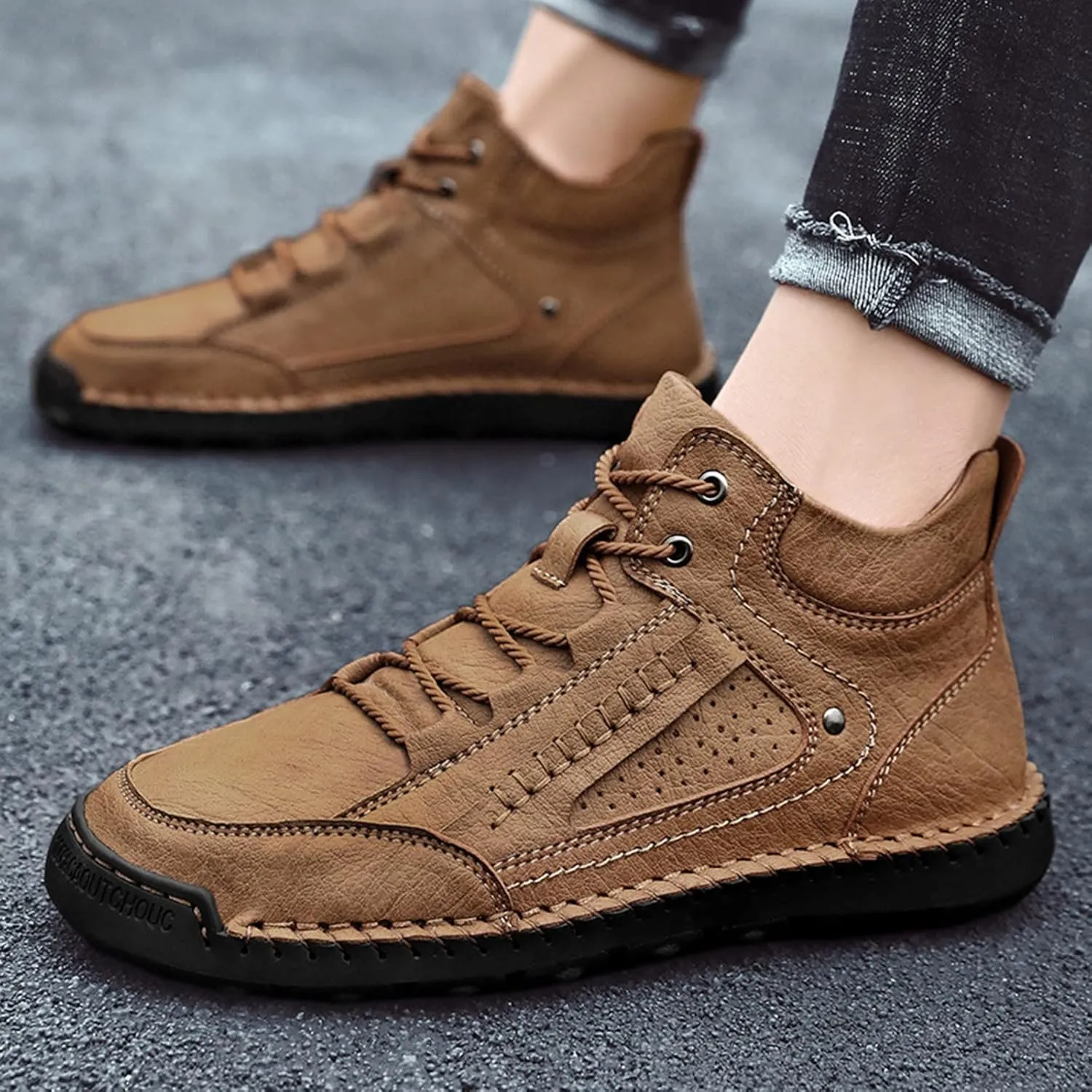 Arch Support Hiking Shoes for Men Lightweight Breathable Slip on Running Shoe Arch Support Sports Shoes for Men