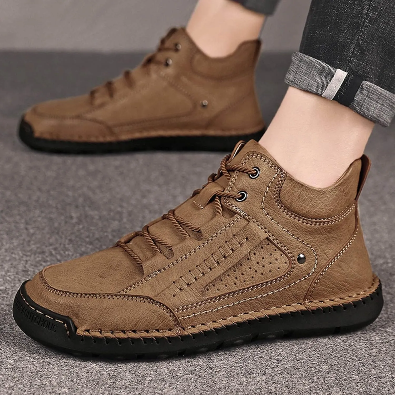 Arch Support Hiking Shoes for Men Lightweight Breathable Slip on Running Shoe Arch Support Sports Shoes for Men