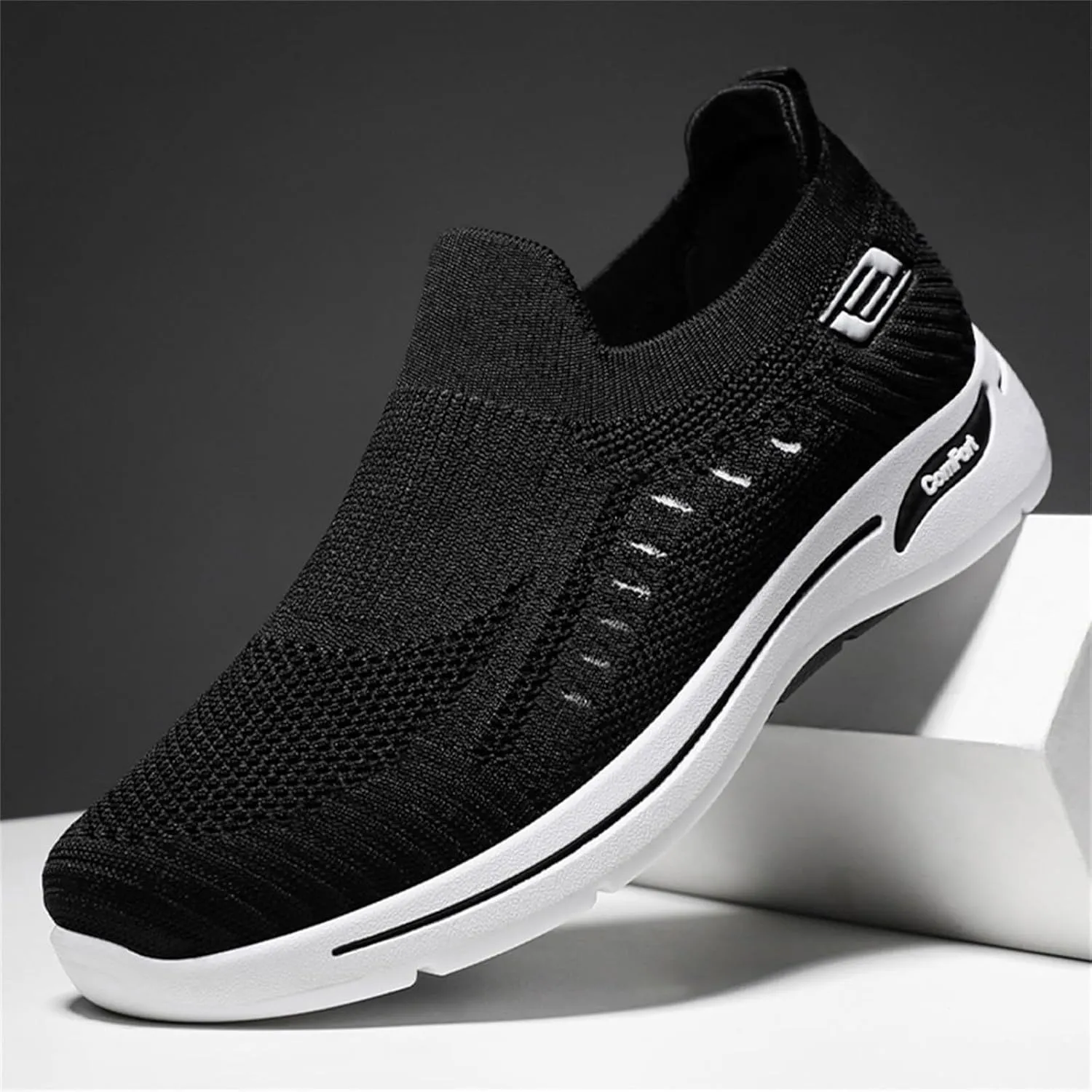 Arch Support Non Slip Minimalist Shoes for Men Outdoor Athletic Slip-On Hiking Shoe Business Formal Dress Shoes