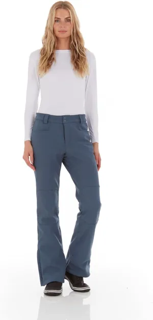 Arctic Quest Women's Snow Ski Pants Water Resistant Softshell Insulated Flare for Snowboarding Hiking Winter Outdoor Pants, Blue Grey Stone, Small