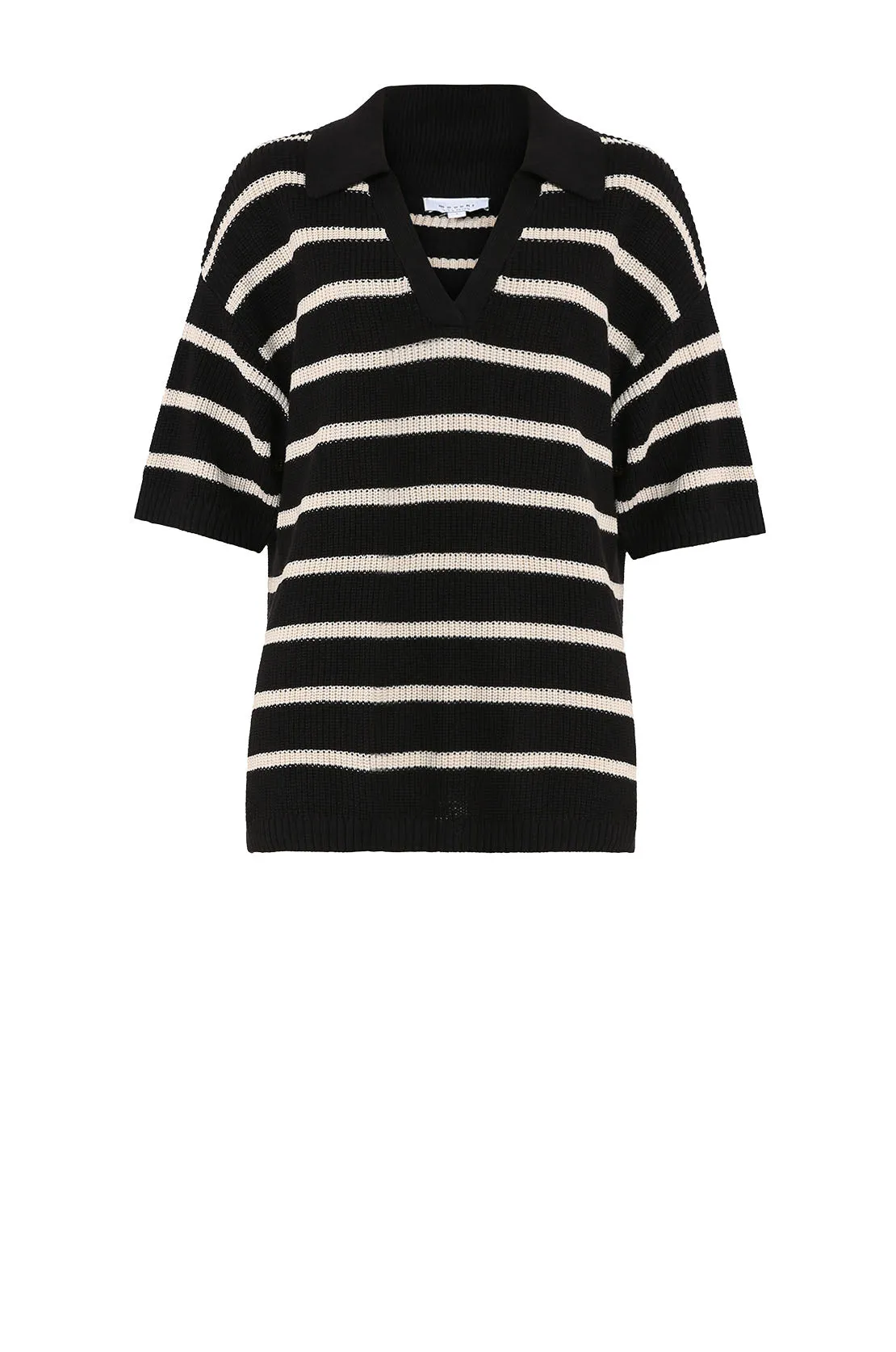 arena sweater / black|natural stripe
