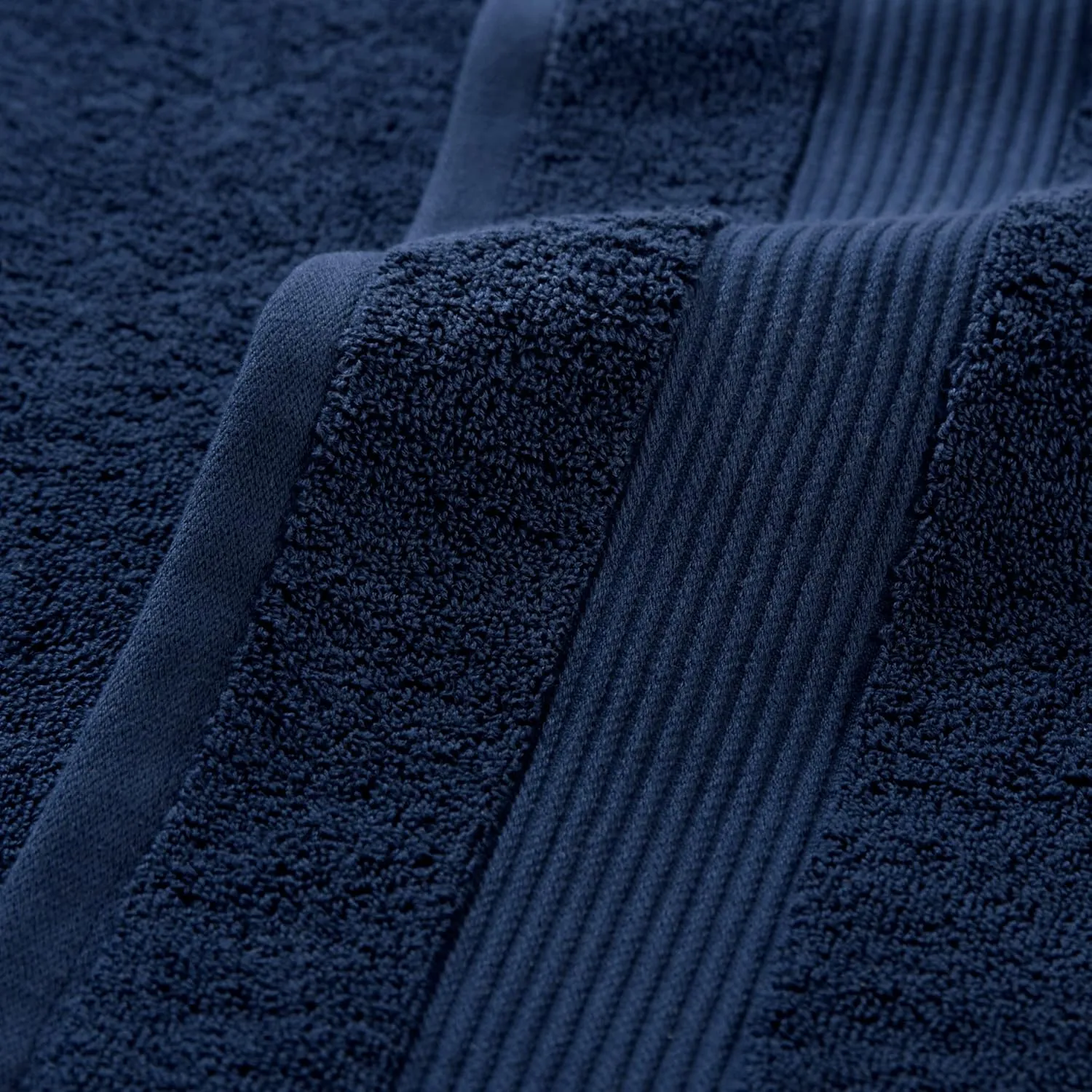 Arkwright Bath Washcloths 12 Pack - Super Soft 100% Cotton, 600 GSM Quick Dry & Absorbent, Luxury Face & Body Wash Cloth Towels for Hotels, Spa, and Vacation Rentals, Lapis Navy