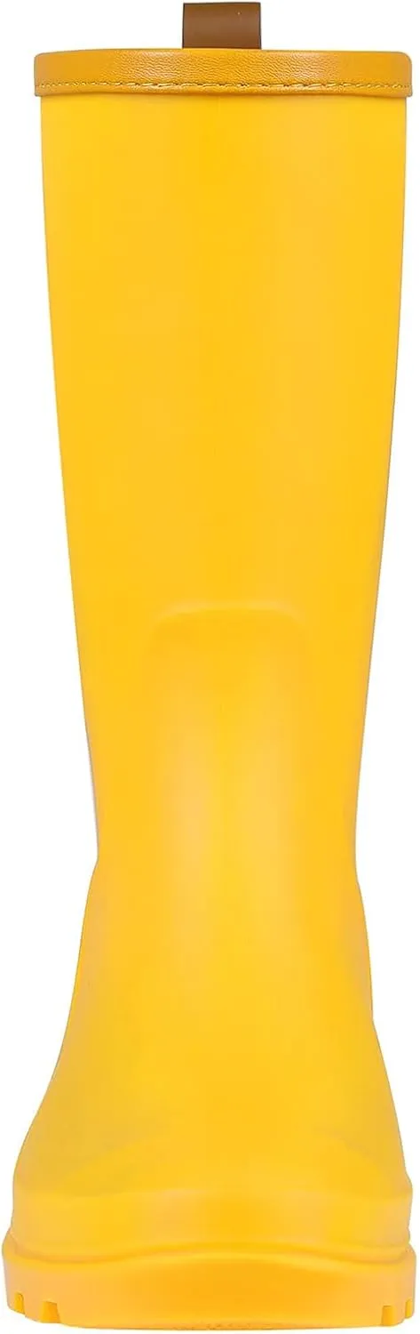 Asgard Women's Mid Calf Rain Boots Waterproof Garden Shoes Slip on Rubber Boots