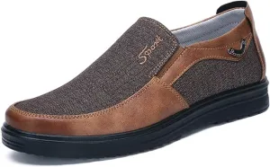 Asifn Men's Loafers Casual Slip On Dress Shoes Walking Leather Soft Boat Driving Lightweight Breathable Large Size