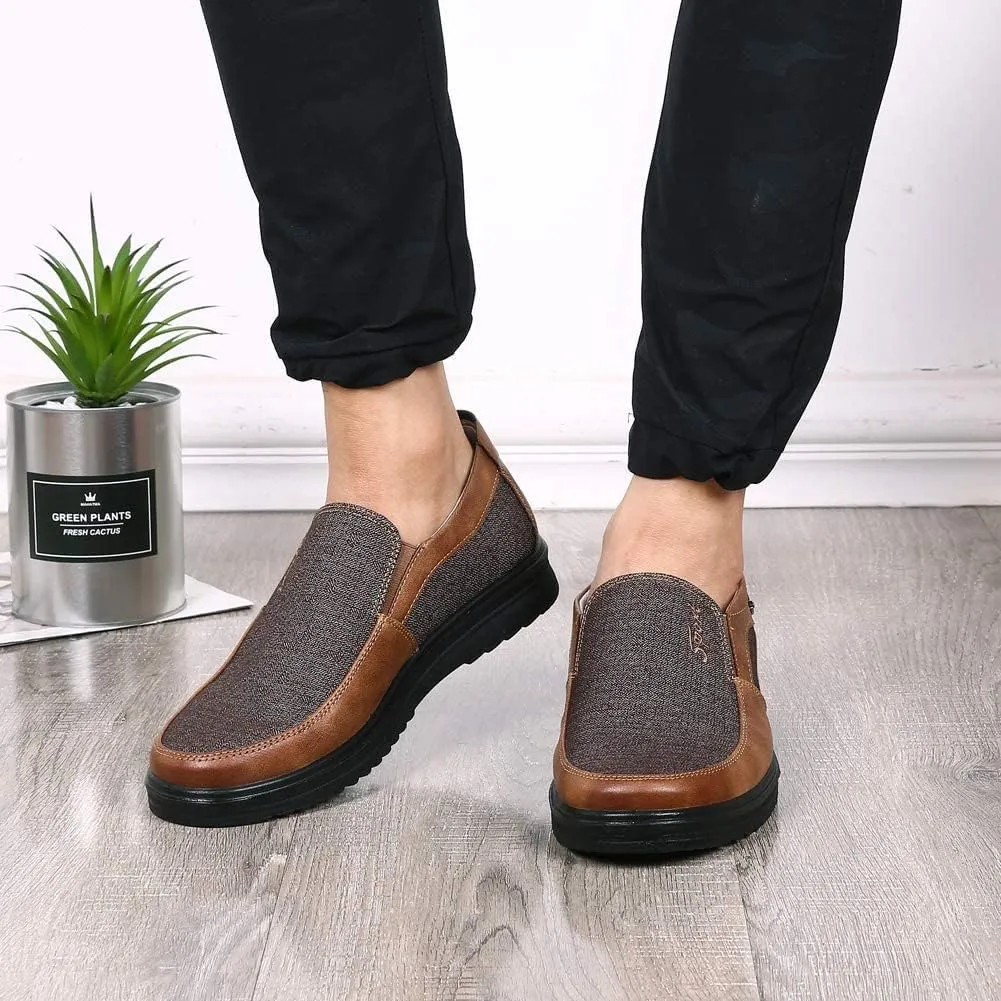 Asifn Men's Loafers Casual Slip On Dress Shoes Walking Leather Soft Boat Driving Lightweight Breathable Large Size