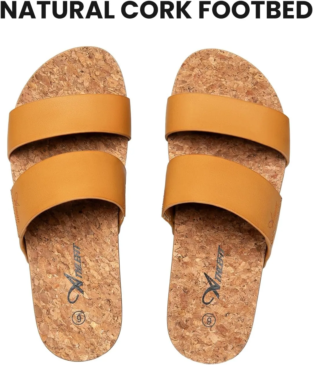 Athlefit Women's Arch Support Platfrom Slide Sandals Comfortable Crok Footbed Open Toe Slip On Summer Flatform Wedge Sandals