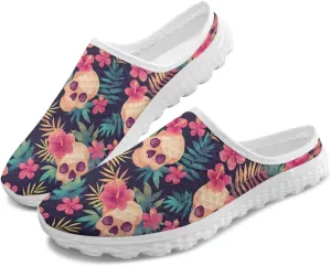 Backless Mesh Mule Shoes for Women Breathable Light Non-Slip Casual Shoe, Easy On-Off for Walking, Office, Trip