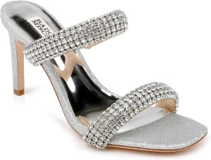 Badgley Mischka Women's Sade Jeweled Double-Band Stiletto Heeled Sandal