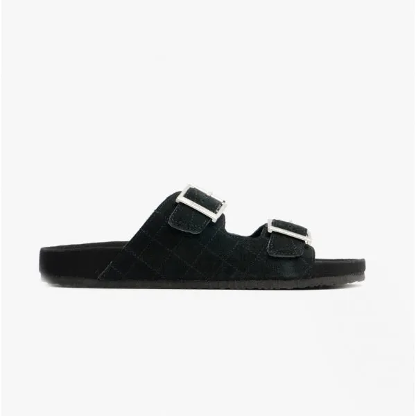 Barbour EDDIE Mens Suede Mule Slippers Black
