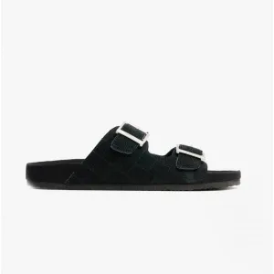 Barbour EDDIE Mens Suede Mule Slippers Black