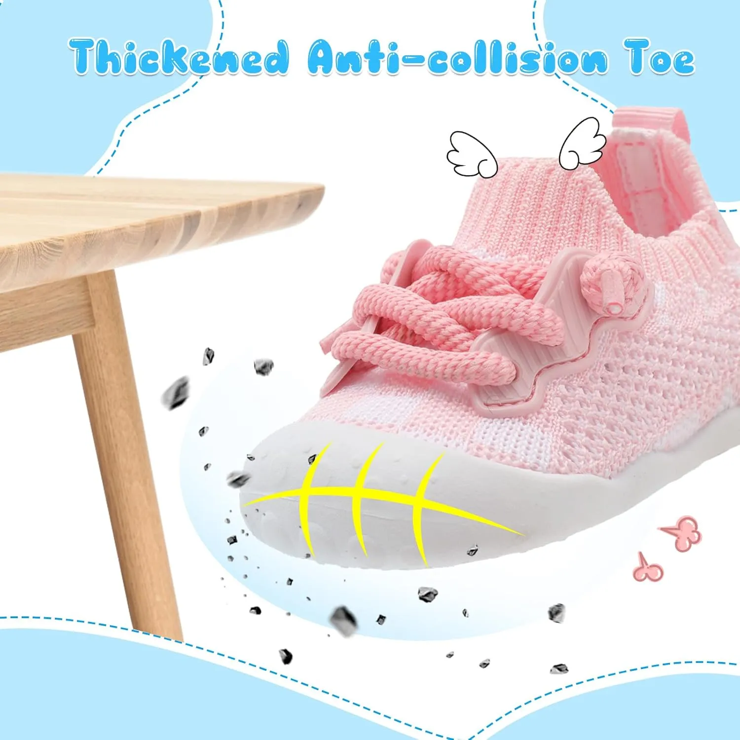 BARERUN Baby Shoes Baby First Walking Shoes Infant Sneakers Wide Barefoot Slip on Soft Sole Boys Girls Crib Shoe Toddler Breathable Lightweight House Socks