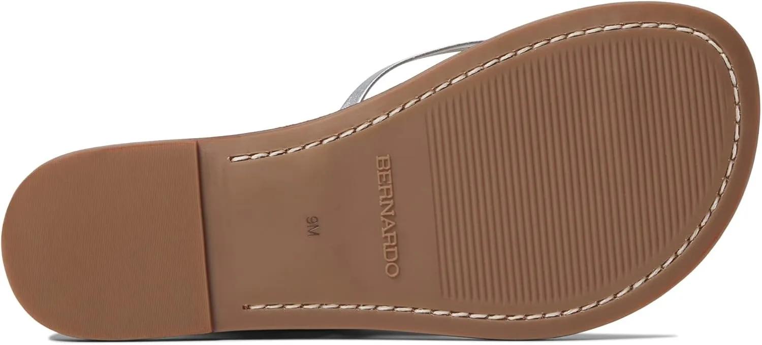 Bernardo Leia - Flats for Women - Leather Upper - Lightly Padded Insole - Open Toe - Man-Made Outsole