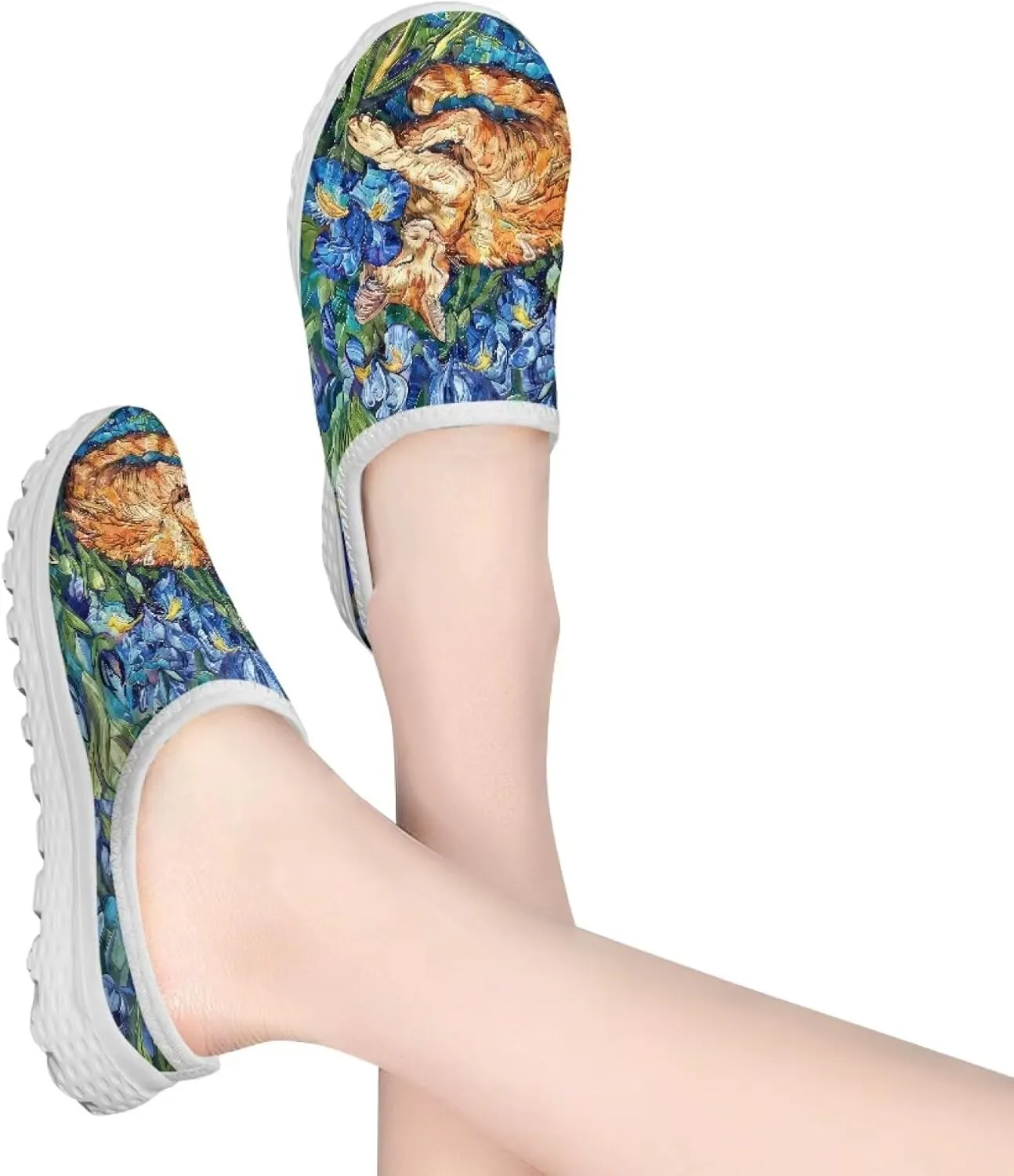 Binienty Clogs for Women Slip on Mesh Mule Shoes Arch Support Garden Clogs with EVA Sole