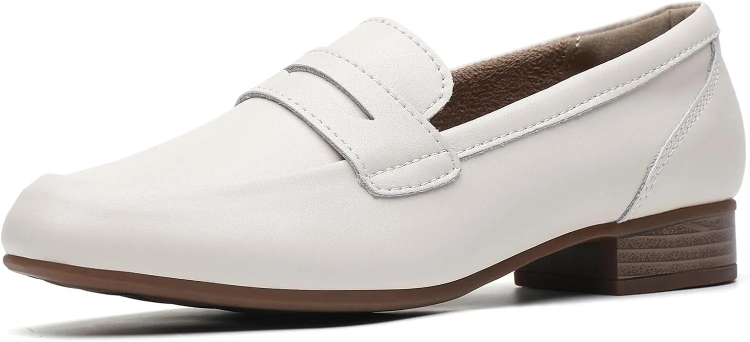 Black Women's Loafers & Slip-ons Flats Penny Round Toe Non-Slip Classic Business Casual Comfortable Dressy Office Work Slip On Shoes