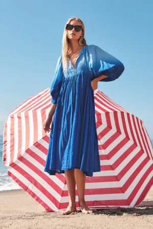 Blouson Sleeve Midi Dress