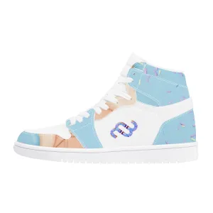 blue D17 Top-tier options Bushae Synthetic Cream Sneaker Top Leather High Money Trustworthy Ice