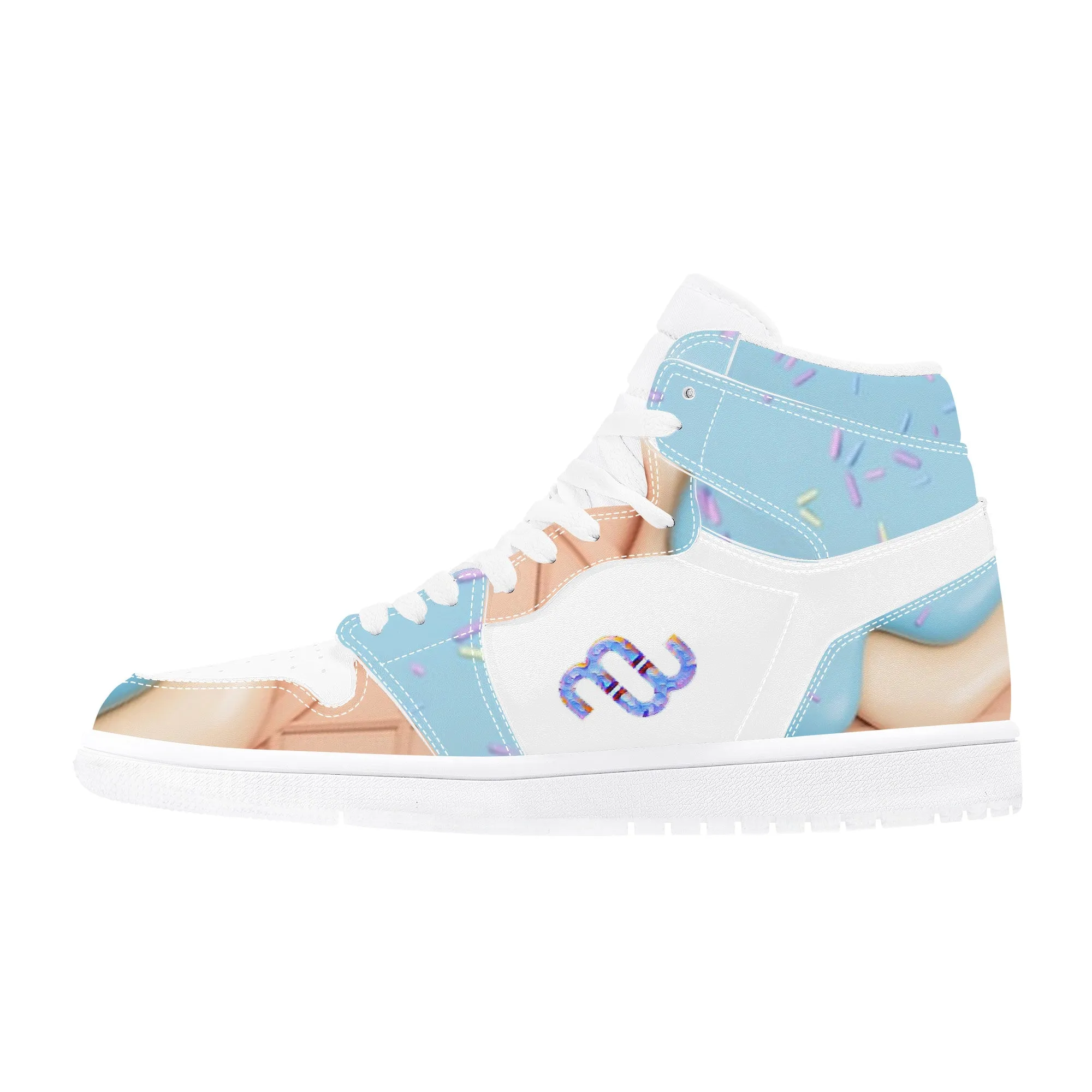 blue D17 Top-tier options Bushae Synthetic Cream Sneaker Top Leather High Money Trustworthy Ice
