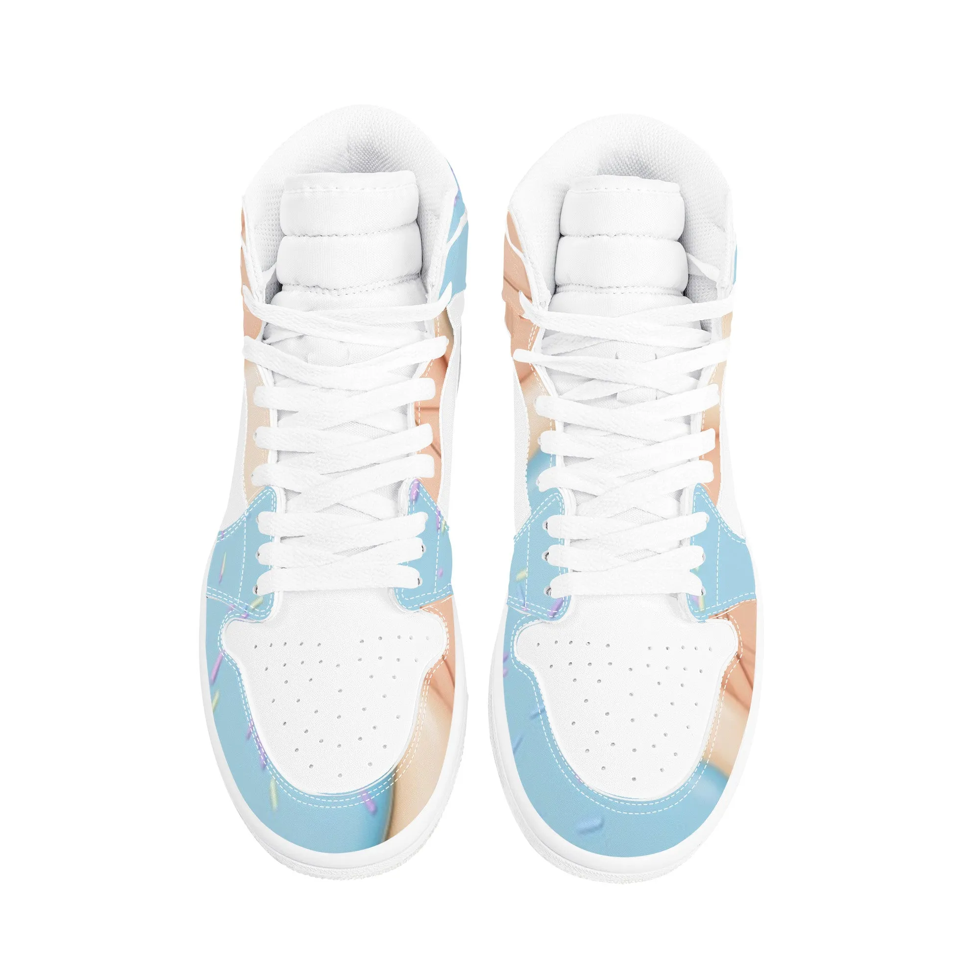 blue D17 Top-tier options Bushae Synthetic Cream Sneaker Top Leather High Money Trustworthy Ice