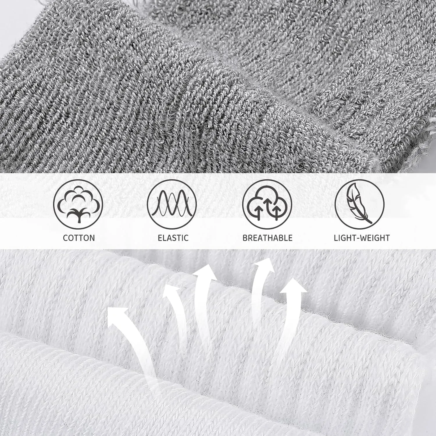 BOOPH Kids Boys Girls Athletic Crew Socks Performance Cushioned Thick Cotton Socks for 5-14 Years 6 Pairs