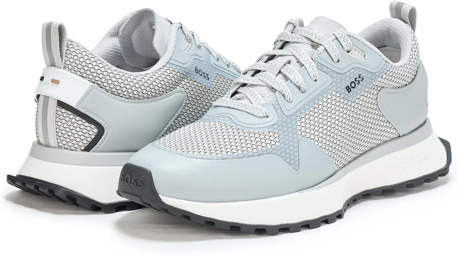BOSS Men's Big Logo Mesh Mix Lace Up Sneaker
