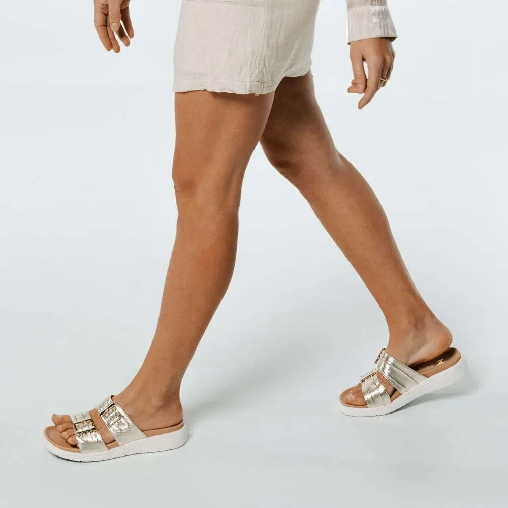 Bowie Slide Sandal - White
