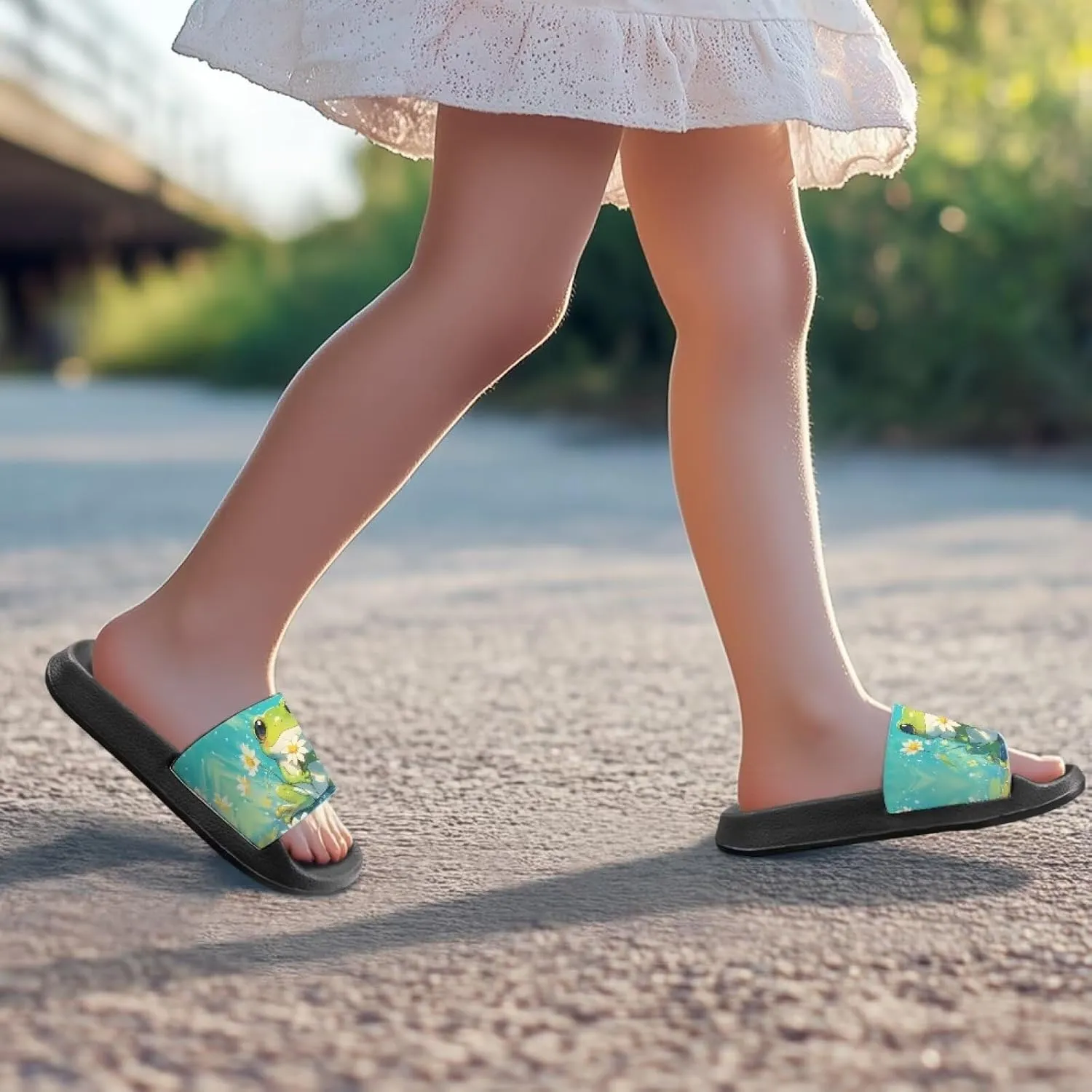 Boy & Girls Slide Sandals Kids Shower Shoes Non Slip Summer Slippers Beach Sandals