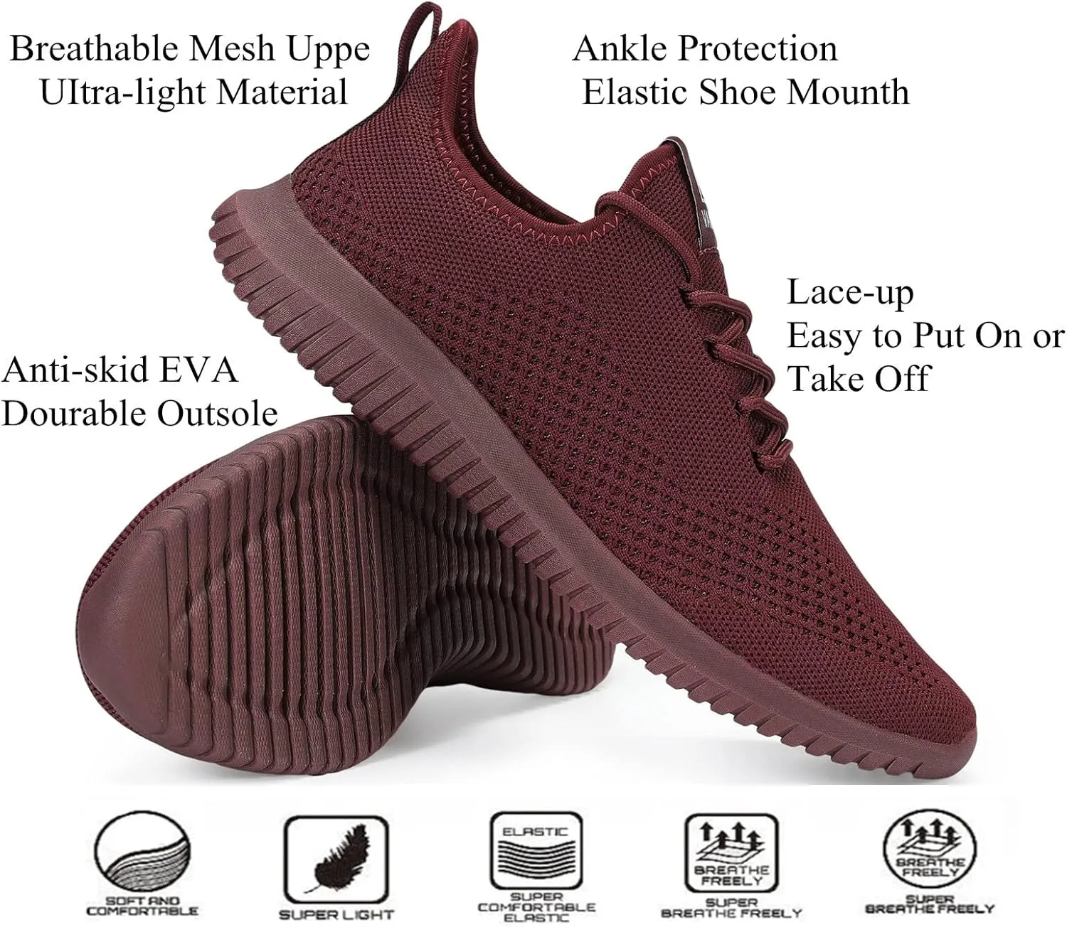 BXYJDJ Men's Running Shoes Walking Trainers Sneaker Athletic Gym Fitness Sport Shoes Lightweight Casual Working Jogging Outdoor Shoe