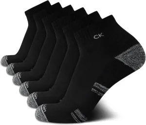 Calvin Klein Men's Socks - Cushioned Above Ankle Athletic Mini-Crew Socks (6 Pack)