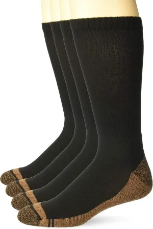 Carolina Ultimate Men's Copper Ultra-dri Seamless Boot Crew Socks 4 Pair Pack