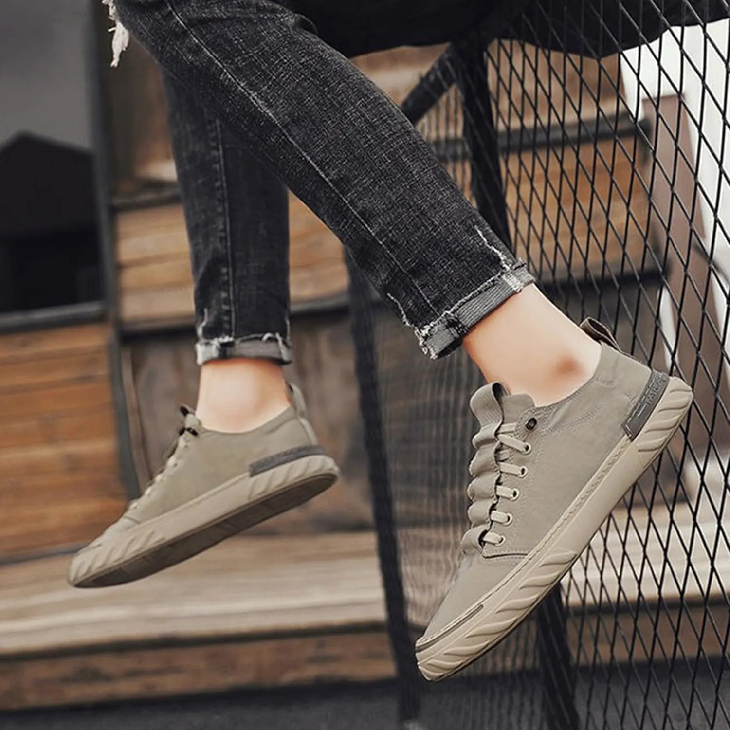 Casual Dress Shoes Spring New Breathable Old Cloth Shoes Korean Trendy Versatile Men's Casual Canvas