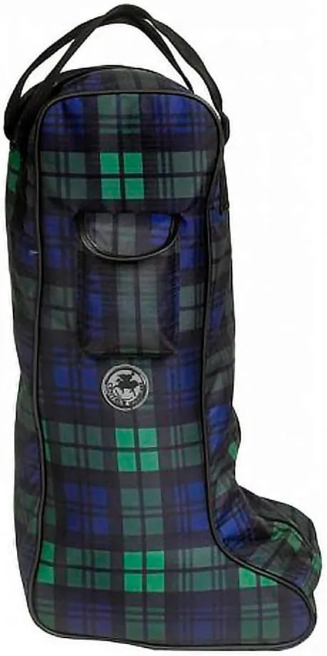 Centaur Classic Lined Blackwatch Plaid Tall Boot Carry Bag, One Size