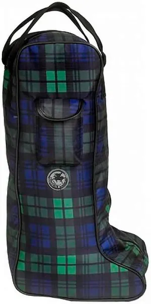 Centaur Classic Lined Blackwatch Plaid Tall Boot Carry Bag, One Size