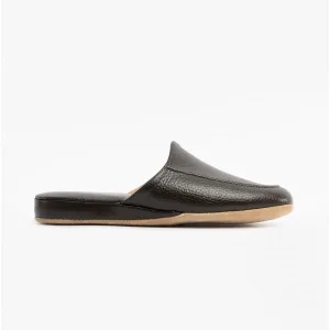 Chaleur ROBERTO Mens Leather Mule Slippers Brown